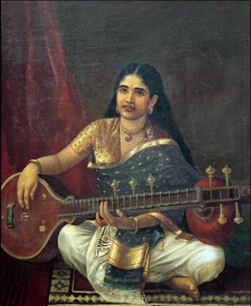 Файл:Raja Ravi Varma Woman with veena.jpg